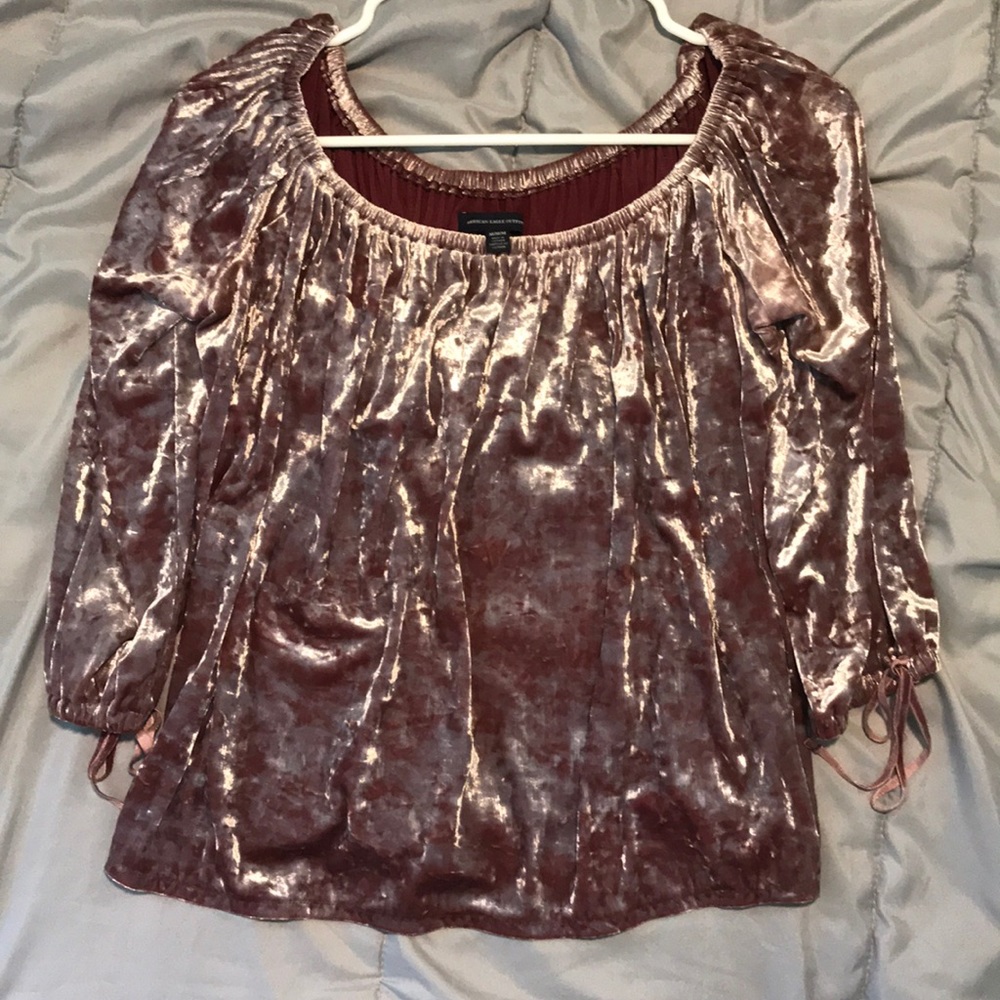 Crushed velvet American Eagle 3/4 sleeve